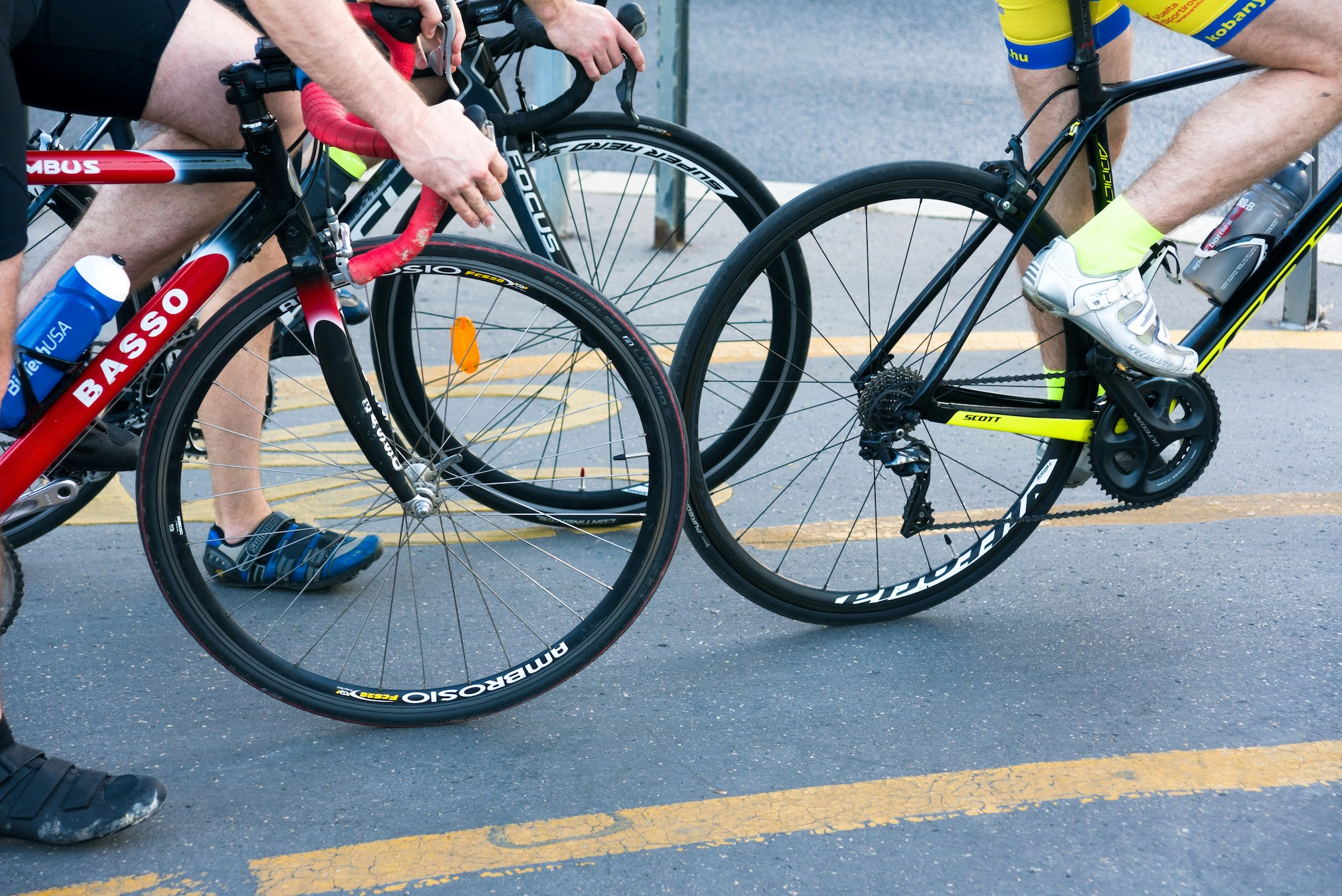 Corporate group cycling in Brisbane.